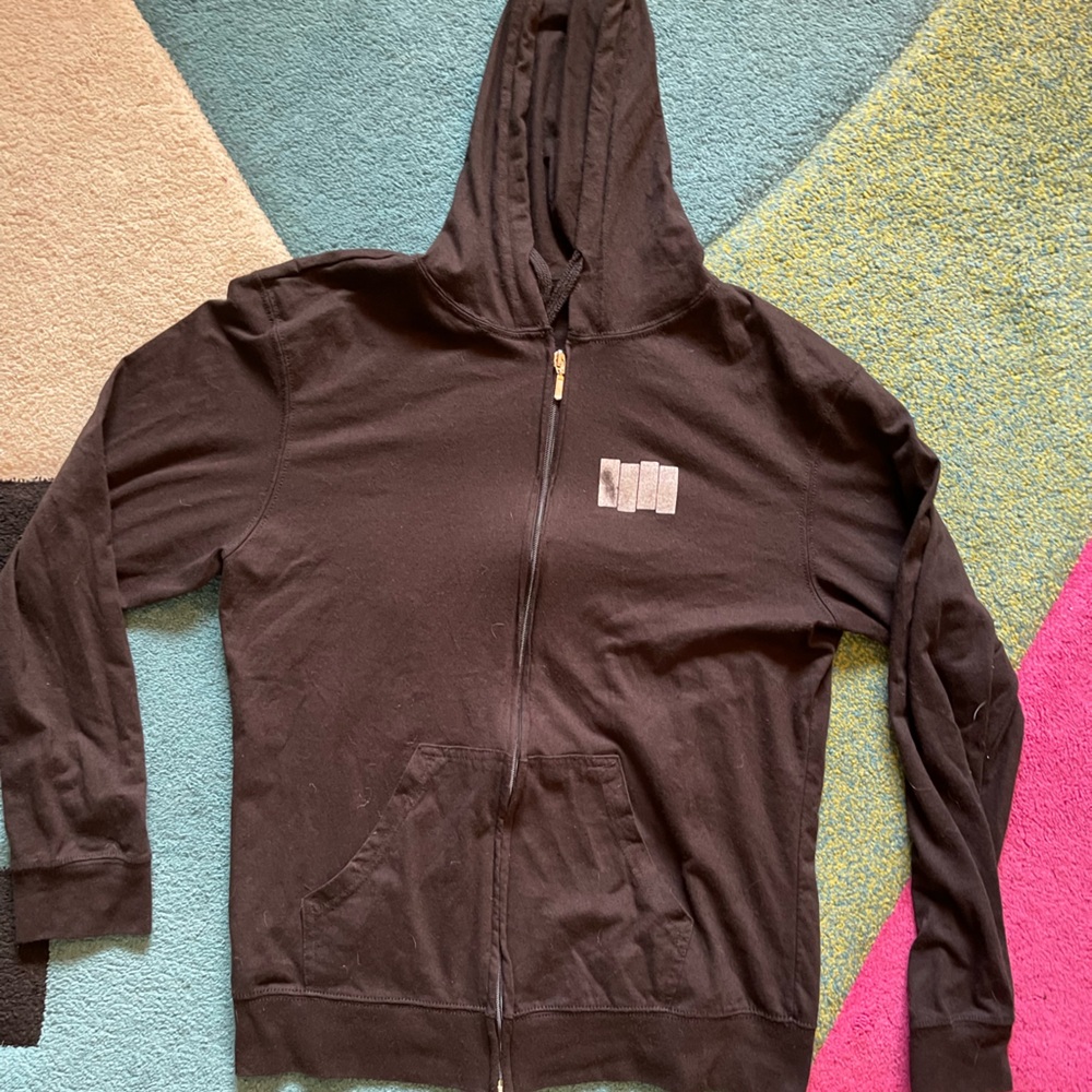 Black Flag Thin Zip-Up Hoodie
